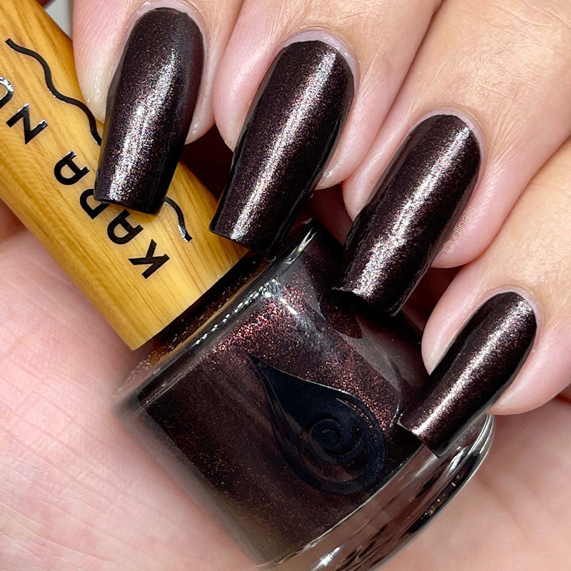 non toxic nail polish swatch in color kalapana
