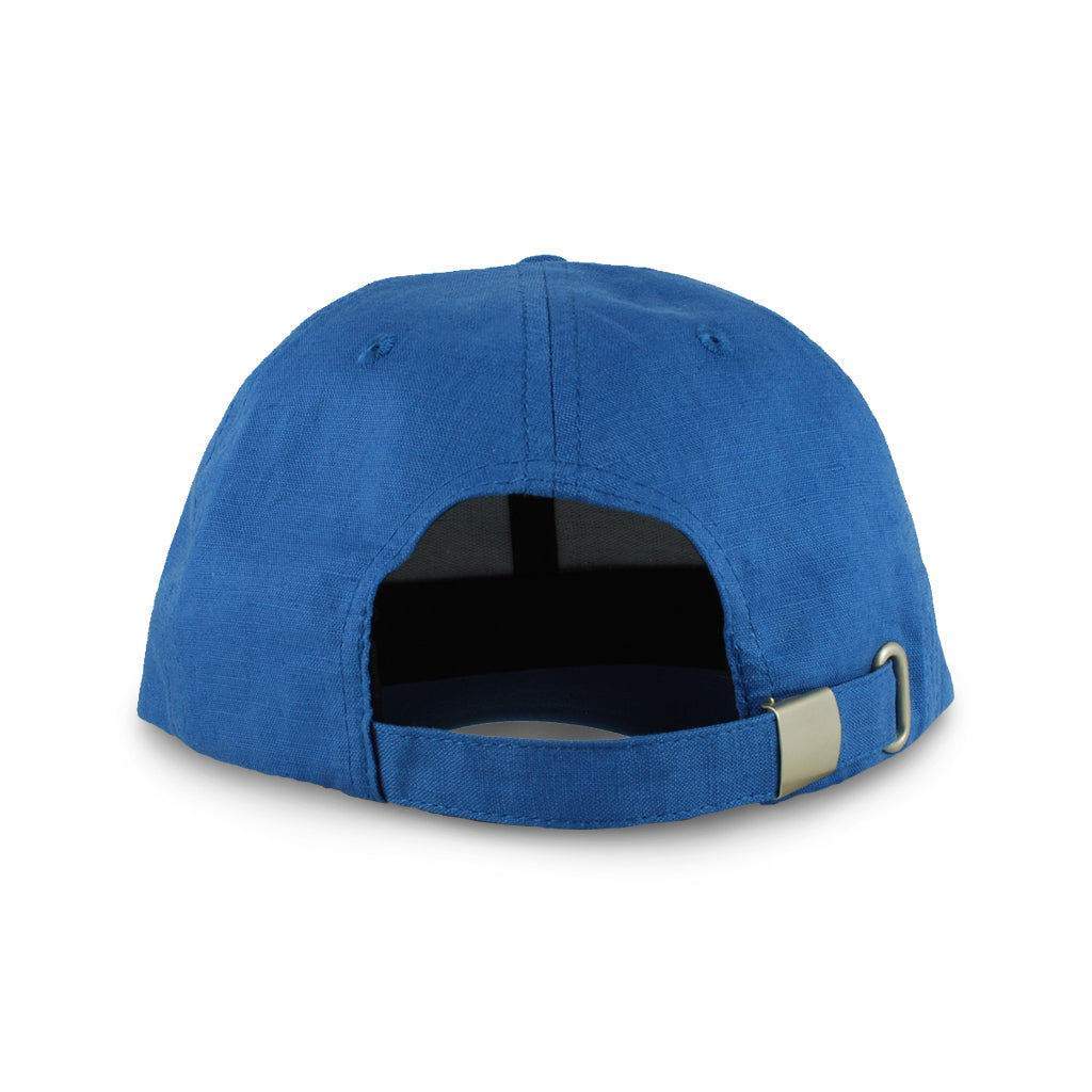 Hemp baseball cap hat branded Kapa Nui  back view with clasp