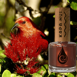 9ml bottle with color I'Iwi bird and flower
