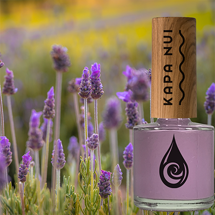 odorless nail polish poniala with lavender plants