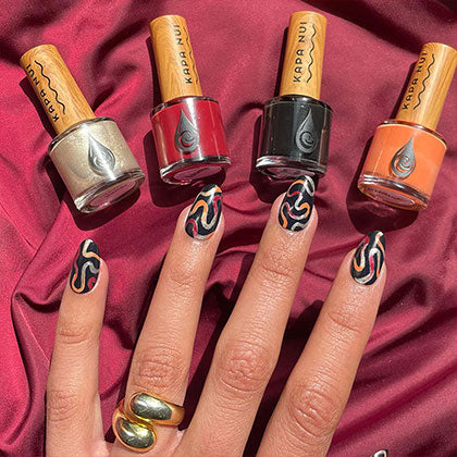nail art featuring inana natural nail polish