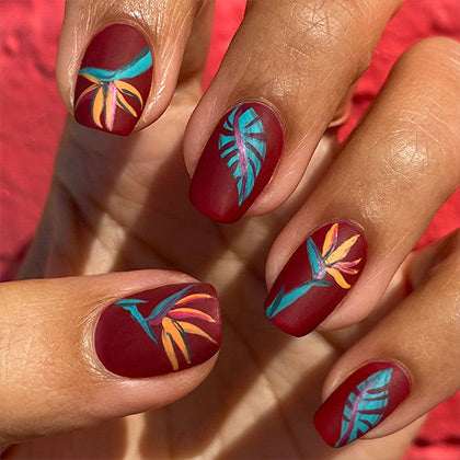 nail art featuring many kapa nui nail colors