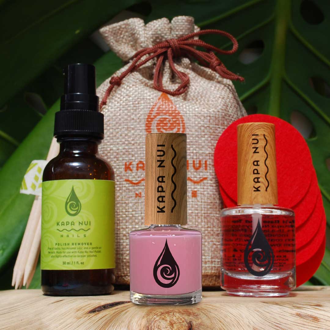 ecofriendly nail polish starter set in noe 'ula color