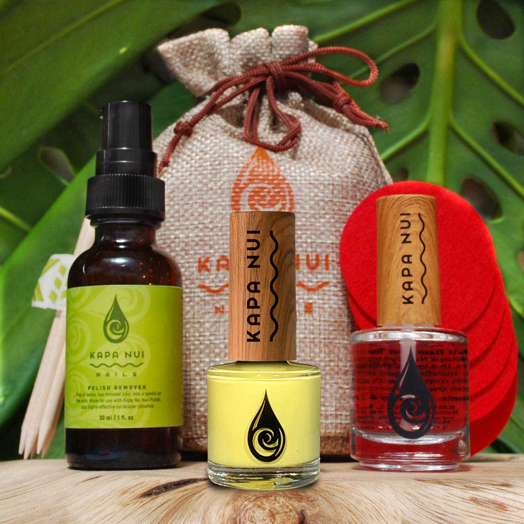 non toxic nail polish starter set in lilikoi color