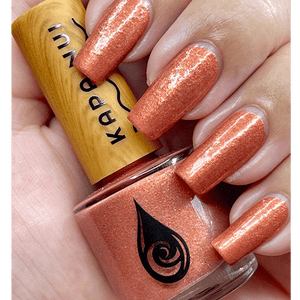 blushing sun non toxic non toxic nail polish hand swatch