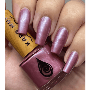 evening orchid non toxic nail polish hand swatch