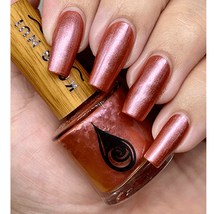 hand swatch in non toxic nail polish color hana aloha