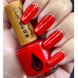 mandarin non toxic nail polish hand swatch