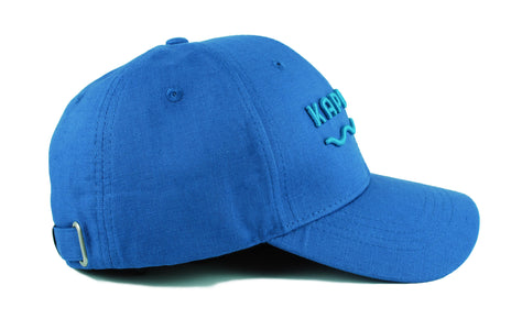 Hemp baseball cap hat branded Kapa Nui side view 