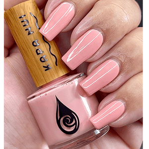 strawberry guava non toxic nail polish hand swatch